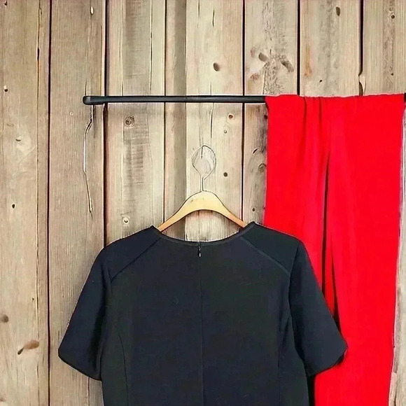 Ann Taylor Loft Cute Black Size 6 Back-Zip Shift Dress. Poly/Rayon Blend - Picture 3 of 6